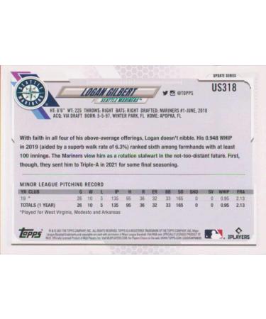 2021 Topps Update #US318 Logan Gilbert RC Rookie Seattle Mariners - NM-MT - Buy Online on GoSupps.com
