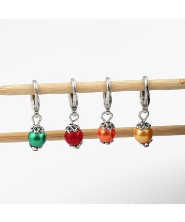 12Pcs Colorful Pearlescent Stitch Marker Charms for Knitting & Crochet - Craft & DIY Sewing Jewelry Making - Buy Online on GoSupps.com