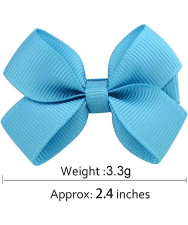 Mini Grosgrain Ribbon Hair Bows - Set of 2 Alligator Clips for Baby Girls/Toddlers/Kids (20 Colors) - Buy Online on GoSupps.com