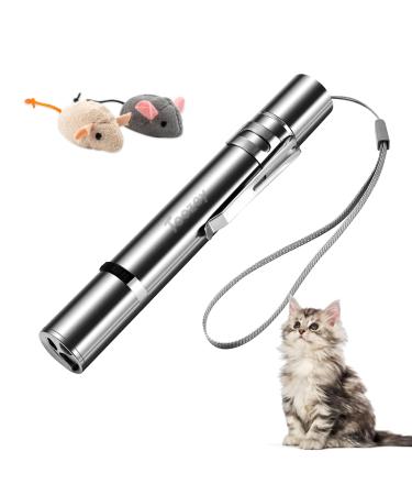Toozey Led Pointer Cats Dog Toy Pointer with USB rechargeable 7 in 1 and 5 patterns LED pointer interactive cat toys bonus two small mice toys 1 PCs - Buy Online on GoSupps.com