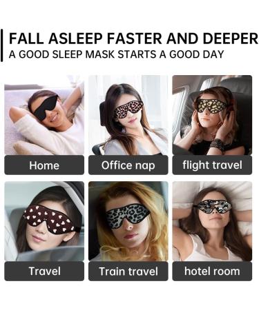 Luxury 3D Contoured Eye Mask for Men & Women | Soft Fluffy Sleeping Mask with Nose Cover | Block Light Eye Patches | Panda Pattern - Buy Online on GoSupps.com