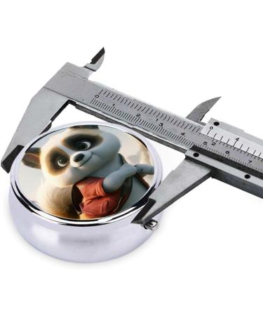 Dancing Corgi Portable Metal Pill Box | Round Mini 3-Compartment | Travel Essential for Small Pills - Buy Online on GoSupps.com