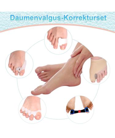 Dailisha 9pcs Big Toe Corrector Kit | Hallux Valgus Protection Orthopedic Bunion Splints Toe Separator & Hammer Toe Corrector for Men & Women - International Shipping Available - Buy Online on GoSupps.com