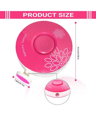 JAYL Electric Baby Nail Trimmer - 10 Grinding Pads for Infants, Toddlers & Adults - Bright Pink Round Design - Buy Online on GoSupps.com