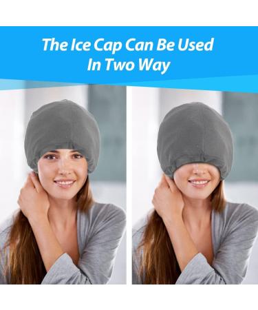 NEWGO Cold Cap Chemo Ice Cap - Reusable Headache Relief Gel Pack for Migraine, Sinus & Tension Pain (Gray) - Buy Online on GoSupps.com