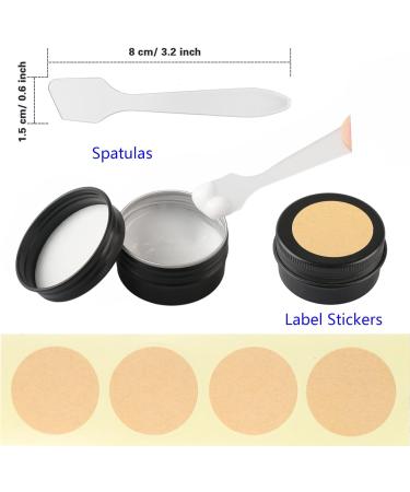 Lusdoly 20pcs 15ml Black Aluminum Cream Cans - Empty Screw Top Boxes with Spatula for Cosmetics - Buy Online on GoSupps.com