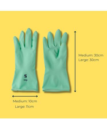SEEP Eco Large Rubber Gloves - Compostable Kitchen Washing Gloves (1 Pair) - Buy Online on GoSupps.com
