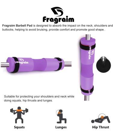 Barbell Squat Pad for Women & Men - Foam Sponge Cushion for Squats, Lunges, Hip Thrusts - Purple - Buy Online on GoSupps.com