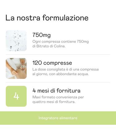 Choline Bitartrate 120 tabs High dosage (1200 mg) 4 month supply - Purifying action - Maintains normal liver function - Buy Online on GoSupps.com