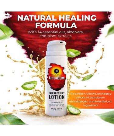 Nirvanta All-in-One AfterBurn Tan Recovery Lotion Doctor-Formulated Aftersun Lotion w/Natural Ingredients & 14 Essential Oils for All Ages After Sun Care for Deep Hydration & Peeling Minimization - Buy Online on GoSupps.com