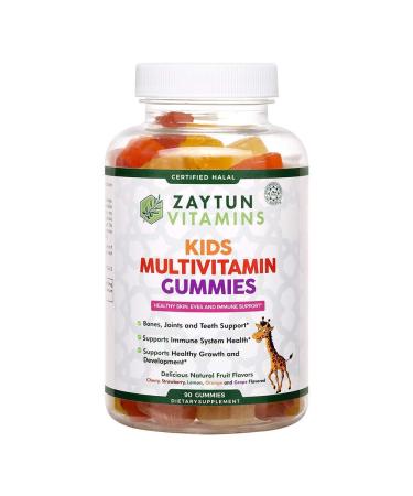 Zaytun Halal Vitamins for Kids Multivitamin Gummies Naturally Sourced Vitamin A C D E B6 B12 Biotin Supports Healthy Growth  Brain Development Non-GMO 90 Vegetarian Gummies Made in USA - Buy Online on GoSupps.com