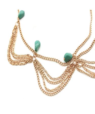 Frcolor 2 Pieces Bohemian Rhinestone Head Chain & Tassel Hairband for Weddings | Elegant Leaf Headpiece for Brides - Buy Online on GoSupps.com