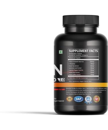 KEMIFLAME B.u.r.n Evolved 2.0 Fat Bu.rner & Energy for Men & Women 60 Capsules (2 4 Ounces) - Buy Online on GoSupps.com