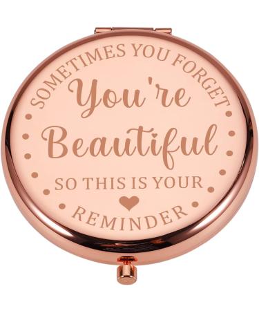 ZZP Birthday Gifts for Women - Compact Makeup Mirror for Sister, Daughter, Mom - Inspirational Gift for Girlfriend, Wife, Friend - Perfect Graduation or Christmas Present - Buy Online on GoSupps.com