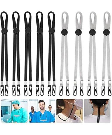 10PC Adjustable Extension Bandage Hook Ear Rope Unisex Extension Belt Relieves Ear Pain Prevention Lanyard-USA B 8PC