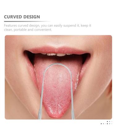 Buy SOLUSTRE 2pcs Dental Scraping Tool Set - Kids & Adults - Portable Stainless Steel Bad Breath Scraper & Spatula - Buy Online on GoSupps.com