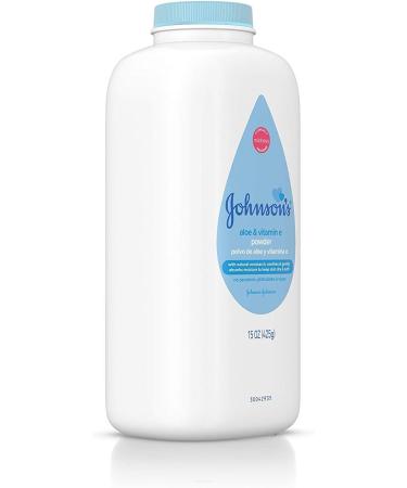 Johnson's Baby Powder Pure Cornstarch with Aloe & Vitamin E 15oz Bottles - Pack of 6 - Buy Online on GoSupps.com