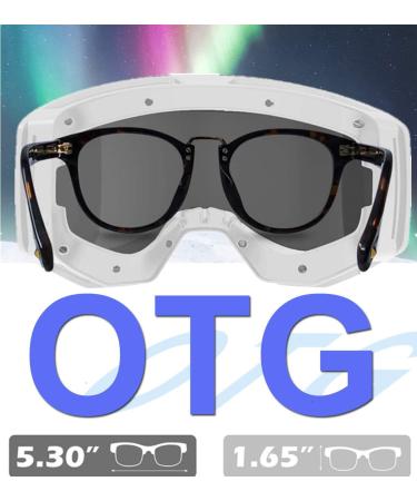 EXP VISION OTG Ski Goggles for Men Women | Anti Fog UV Protection | A-White Frame Pink - Buy Online on GoSupps.com