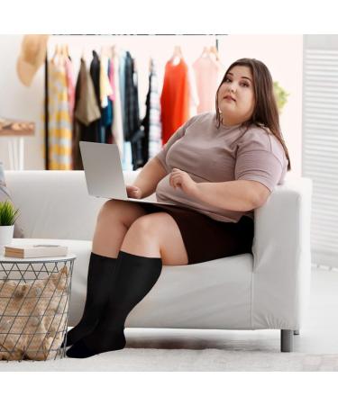 WOOAUTO Compression Stockings for Men & Women - 2 Pairs Thick Calves 3XL Skin Color Support Socks for Thrombosis Leisure & Pregnancy - Buy Online on GoSupps.com