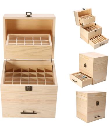 ZJchao Wooden Essential Oil Box - 59 Slot Organizer for Home & Travel | Essential Oil Storage Solution - Buy Online on GoSupps.com