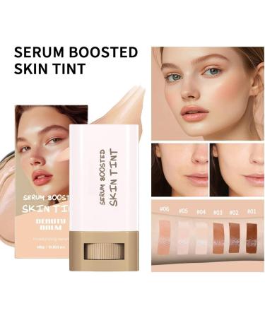  JIAOY Foundation Stick Beauty Balm Boosted Skin Serum Beauty Balm Boosted Skin Tint Stick Serum Moisturizing Tinted Foundation Makeup Stick Full Makeup Stick (#03) - Buy Online on GoSupps.com
