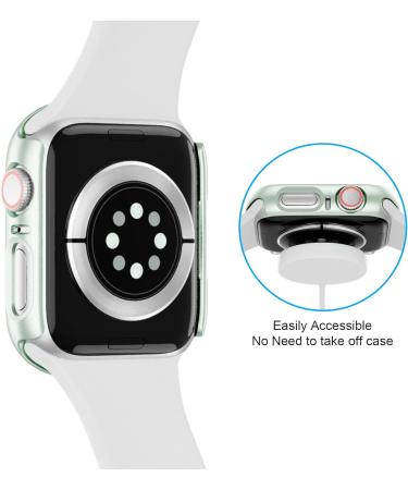 6 Pack Apple Watch Case Series 3/2/1 38mm w/ Tempered Glass Screen Protector - BHARVEST Hard PC Bumper Cover for Apple Watch Accessories (6 Colors) - Black, Starlight, Rose Gold, Blue, Light Cyan, Clear - Buy Online on GoSupps.com