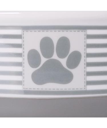 Bone Dry Paw & Patch Ceramic Pet Collection Medium Set - 6x2 Gray - Buy Online on GoSupps.com