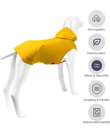 Kickred Soft & Breathable Yellow Dog Hoodie Coat with Hat - Winter Apparel for Large Dogs | Shop Now - Buy Online on GoSupps.com