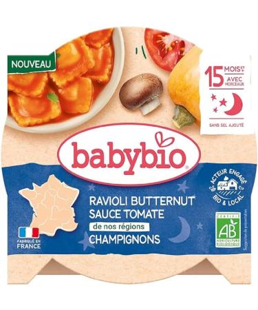 BABYBIO Ravioli Butternut sauce with Tomatoes and Mushrooms - 15+ months - 190g - ORGANIC