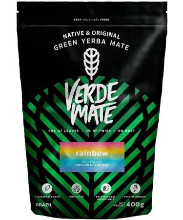  Verde mate Verde Mate Green Rainbow 400g Yerba Mate with fruits and flowers raspberry orange and jasmine flavor energy booster - Buy Online on GoSupps.com