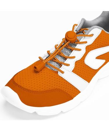 Yoczox Elastic Laces - 120cm Quick Lace-Up System Speed Locks & Comfort Senkel for All Shoe Types - 1 Pair Orange - Buy Online on GoSupps.com