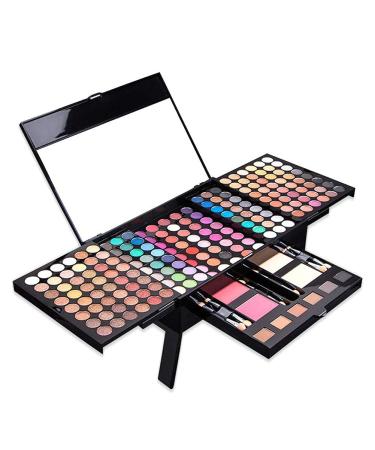 VERONNI 194 Colors Makeup Palette All In One Makeup Gift Kit Eyeshadow Facial Blusher Eyebrow Powder With A Mirror Cosmetic Kit Starter Professional Teens Women Makeup Contouring Full Kit 194 Color Eyeshadow