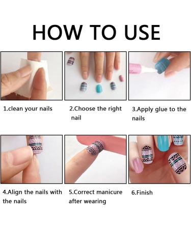 False Nails Exquisite Nail Tablets Glossy Nail Patches for Woman Girl Nail Care Home Salon - Buy Online on GoSupps.com