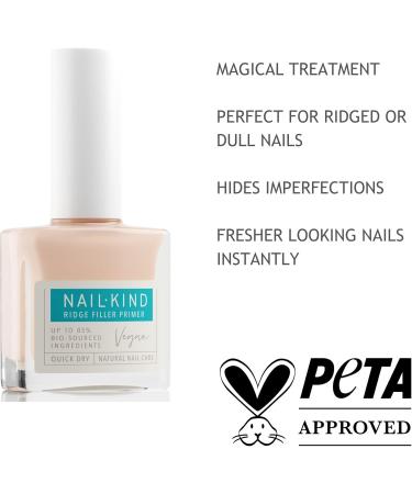 NAILKIND Nail Ridge Filler Primer & Treatment - Vegan Natural Nail Polish with Satin Finish - Covers Imperfections Conditions Nails - With Vitamin E - For Fresh Youthful Nails - 8ml Nail Ridge Filler Primer + Treatment - Buy Online on GoSupps.com