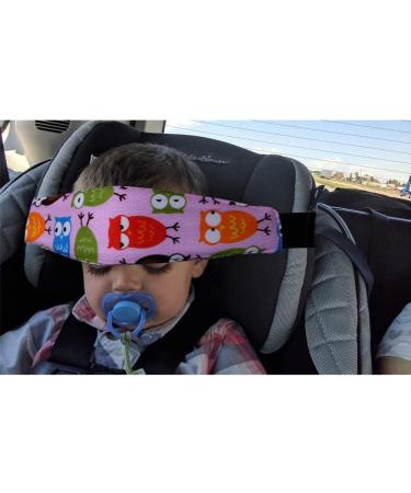 URAQT Baby Kids Safety Head Support Hugger - Pink Owl Design | Toddler Car Seat Head Strap for Sleep Nap Aid | Neck Protection Belt for Children - 1pc - Buy Online on GoSupps.com