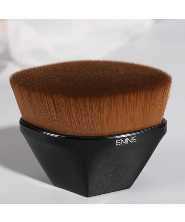 ISMINE Flat Top Kabuki Foundation Makeup Brush for Blending Liquid Cream | Black | Bonus Protective Case - Buy Online on GoSupps.com