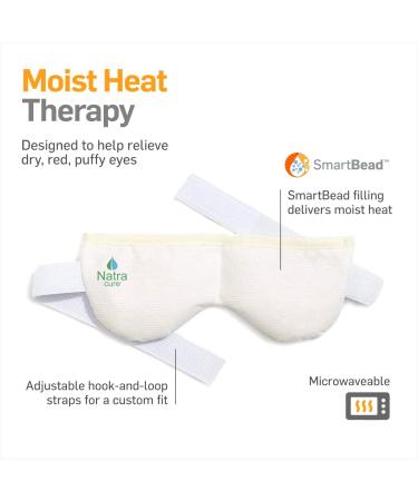 NatraCure Moist Heat Eye Compress - Hot/Cold Microwavable Mask for Dry/Tired Eyes - Relief for Blepharitis, Styes, and Swollen Eyes - Buy Online on GoSupps.com