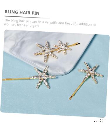 Ipetboom 1 Set Starfish Hairpin Bling Hair Pin Kids Hair Accessories Hair Jewelry Women Headdress Rhinestone Headpiece for Women Hair Clip for Wedding Miss Hair Fork Fashion Rhinestones - Buy Online on GoSupps.com