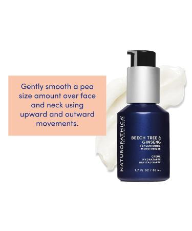 Naturopathica Beech Tree & Ginseng Replenishing Moisturizer - Hydrating & Firming Face Lotion for Men & Women | Antioxidant Rich Daily Moisturizer - 1.69 fl oz - Buy Online on GoSupps.com
