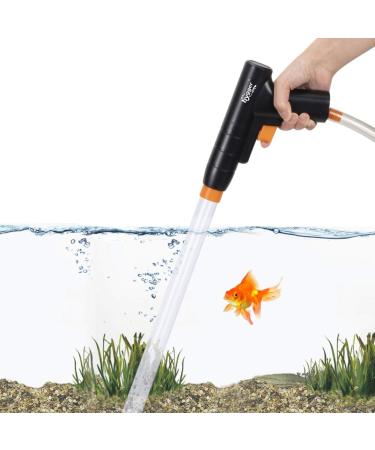 hygger Aquarium Gravel Cleaner New Quick Water Changer with Air-Pressing Button Fish Tank Sand Cleaner Kit Aquarium Siphon Vacuum Cleaner with Water Hose Controller Clamp
