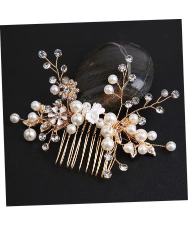 FOMIYES headgear bridesmaid pearl prom manual wig wedding hair accessories alloy bridal headdress bride tiara hair combs for wedding hair accessories flower girl accessories bride wedding - Buy Online on GoSupps.com
