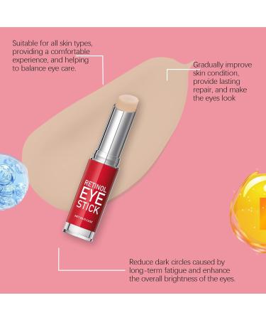 Shantou Ouhoe 2 Pieces Retinol Eye Stick Hydrashot Stick Instant Eye Cream for Reducing Fine Lines Antiaging Eye Brightener Softens Wrinkles - Buy Online on GoSupps.com