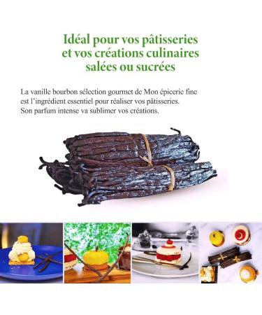 5 Vanilla BOURBON pods from Madagascar Gourmet Selection Fresh and Flexible Vanilla Bean 13-15 cm Recyclable Zip Bag Made i - Buy Online on GoSupps.com