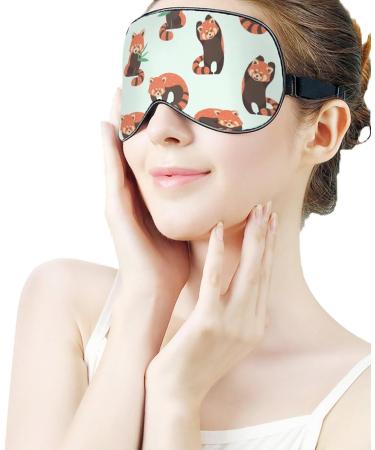 Red Panda Sleep Mask - Adjustable Blindfold for Men and Women - Blocks Light for Better Sleep - Ideal for Night, Travel, and Naps - Buy Online on GoSupps.com