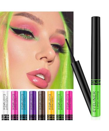 Allbestaye Waterproof Matte Color Eyeliner - Blue Purple Green White Brown | International Shipping Available - Buy Online on GoSupps.com