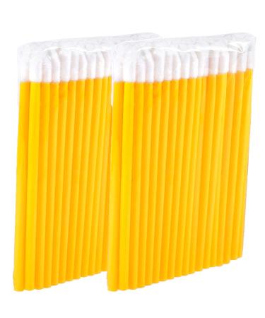 P-Beauty Microfiber Lip Brush - Disposable Cosmetic Lip Brush for Eyelash Extensions - Bulk Yellow Brushes (50-500 pcs) - Buy Online on GoSupps.com
