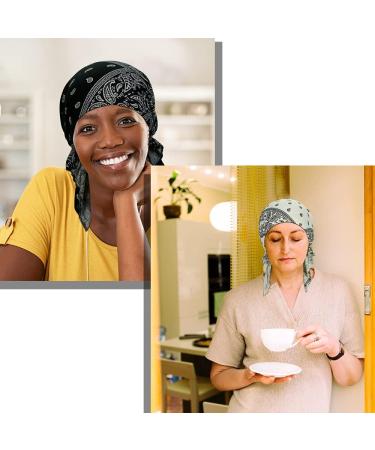 Ashilisia Women's Chemo Hat Turban Beanie - 4 Piece Pre-Tied Headwraps for Hair Loss - Buy Online on GoSupps.com