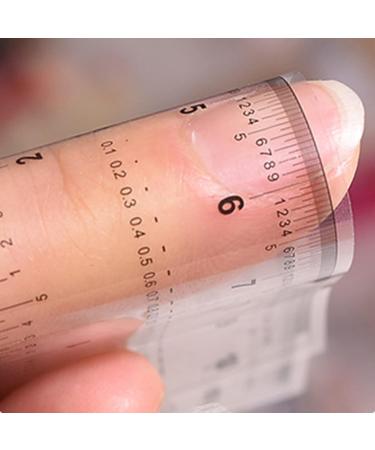 Stationery Ruler Bent Freely Exquisite Pattern Fake Tips 3D Nail Ornament Clear Measuring Gauge for Home Use A - Buy Online on GoSupps.com
