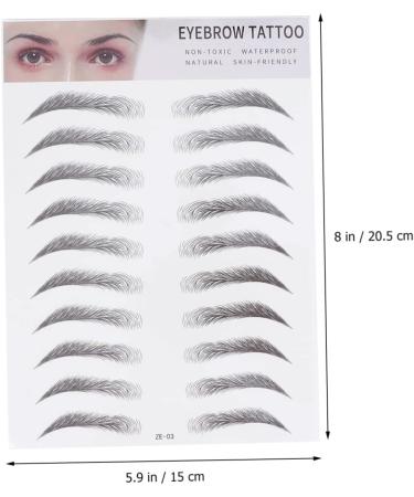 Beavorty 6 pcs 3d eyebrow stickers natural tattoo stickers eyebrows shape sticker Eyebrow Transfer Stickers - Buy Online on GoSupps.com