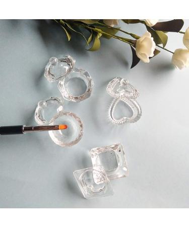 JIHUOO 2-Piece Clear Dappen Glass Nail Art Cup Set - Ideal Liquid & Powder Container with Lid - Buy Online on GoSupps.com